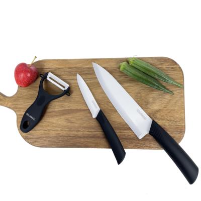 China Viable GOURMAID Kitchen Knives White Zirconia Ceramic Knife Set for sale