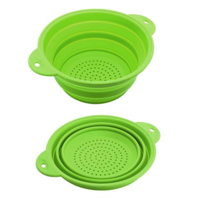 China GOURMAID Multifunctional Silicone Storage Basket Kitchen Sink Drain Basket Space Saving Folding Drain Basket for sale