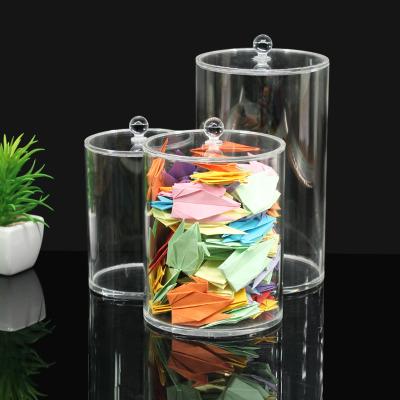 China Hot GOURM round box bending custom design plexiglass acrylic storage presentation box GLIPA750-4 for sale