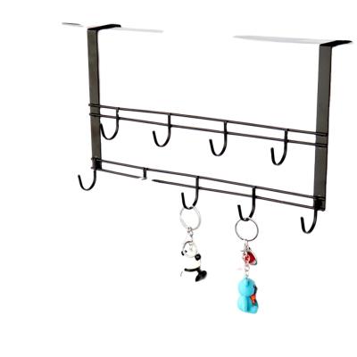 China GOURMAID Viable Over Door Hook Rail Wire Door Iron Over Door Clothes Hang Decorative Metal Hanger for sale