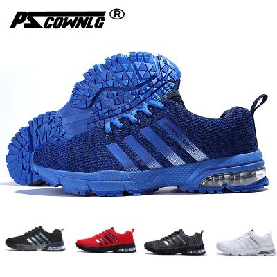 China Breathable Sports Shoes Sports Running Shoes Men Air Mesh Breathable Walking Women Comfortable White Casual Sneakers Cushion for sale