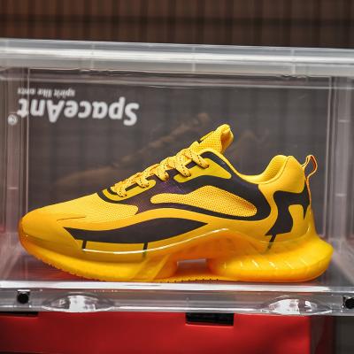 China Breathable Sports Shoes Men Running Shoe New Design High Quality Men Sport 45 Sneakers 45 Breathable Shock Absorption Jogging Gym for sale