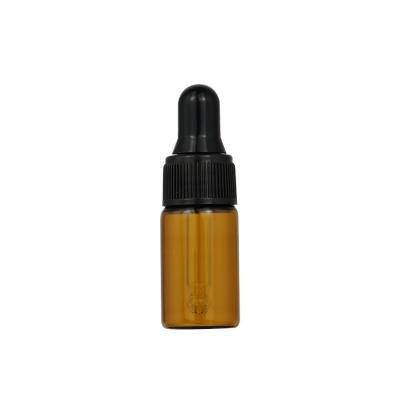 China OEM ODM 5ML 10ML Brown Dropper Bottle Eco-friendly Empty Essential Oil Glass Bottle Recyclable For Cosmetic for sale