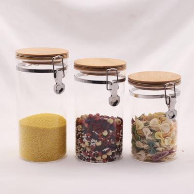 China Custom High Quality Daily Food Household Sealed Glass Food Storage Honey Jar for sale