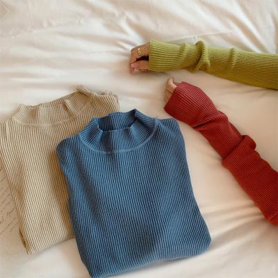 China Anti-wrinkle Casual Soft Knit Sweater Soft Warm Jumper Basic Tops Women Pullover Turtleneck Women's Sweaters for sale