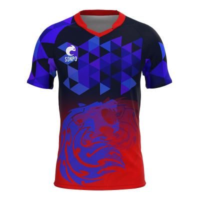 China Breathable Quick Dry Tank Tops Antibacterial Custom Rugby Tank Top Perfect Printing for sale