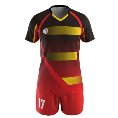 China New Design Antibacterial Fashionable Volleyball Wear High Quality Sports Jersey And Shorts for sale