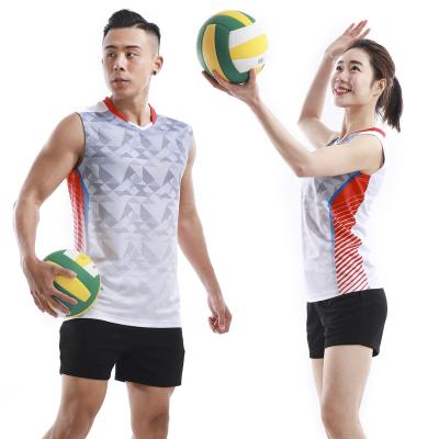 China 2022 Men's And Women's Short Sleeved Volleyball Suit Suit Polyester Volleyball Badminton Suit Sweat-absorbent Quick-drying Breathable for sale