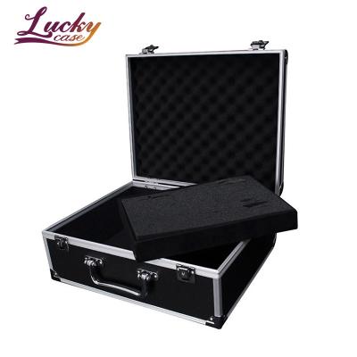 China Professional Hard Black Dustproof Shockproof Case Aluminum Carry Case Black Tool Case For Troubleshooter for sale