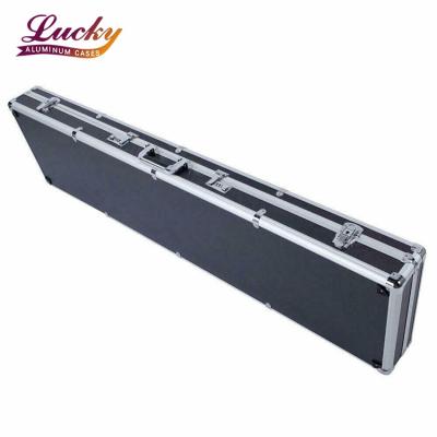 China Black Dustproof Shockproof Waterproof 53 Inch Rifle Gun Case Lockable Aluminum Storage Box Long Carry Hard Aluminum Shotgun Case for sale