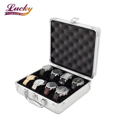 China Large Capacity Aluminum Storage Watch Case For 8 Watch Case for sale