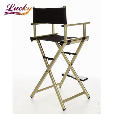 China Fashionable Portable Makeup Artist Chair Folding Director Chair Lightweight Aluminum Makeup Chair for sale