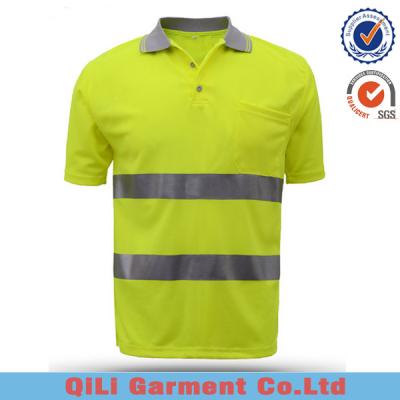 China OEM Breathable Hi-Force Polo Hi-Force Hi-Force Polo T-Shirts Safety Stripes Reflective Safety Polo Shirt for sale