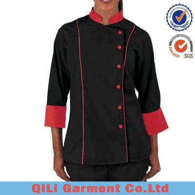 China 2016 fresh hot sale high quality chef jacket ladies rasturing uniform kitchen cooking chef for sale