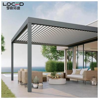 China Easily assembled made in china metal sunroom shutters adjustable electric retractable aluminum roof pergola for sale