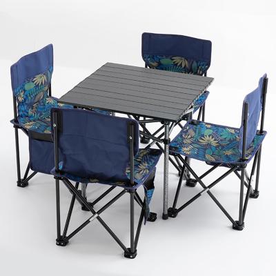 China New Arrival Easy Carry Folding Metal Assemble Cheap Combo Folding Camping Garden Chair And Table For Events for sale