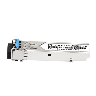 China Gbic SFP Network FTTH FTTB FTTX Converter Dual 1310nm SFP Mini Pc Transceiver Slot 1.25G 20KM for sale