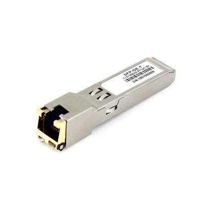 China FTTH Network FTTB FTTX 10/100/1000 BASE-T SFP to RJ45 Cable Copper RJ45 SFP Module Gigabit Ethernet Port for sale