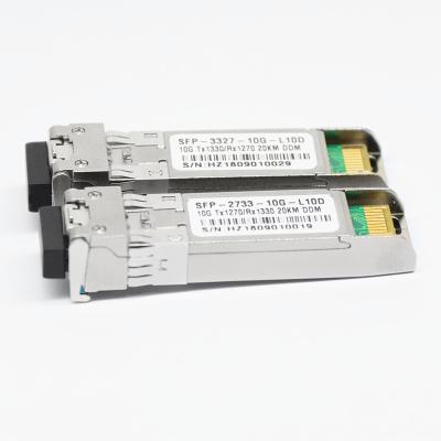 China FTTH FTTB FTTX Network WDM Sfp+ Tranceiver Bidi SFP 20KM 10G SFP ZR 1550Nm 120Km for sale