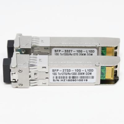 China FTTH FTTB FTTX Network 10G SFP Optical Module Rate 1270/1310nm 20KM 10G Gpon Olt SFP Transceiver for sale