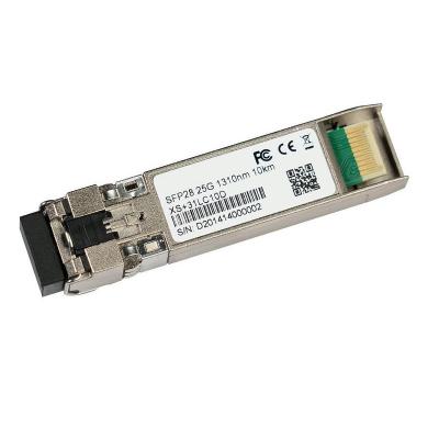 China FTTH FTTB FTTX 1G Network/10G/25G 25Gb/s SFP28 1310nm 10km Single Mode SFP Optical Transceiver for sale