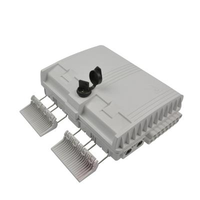 China White FTTH FTTB FTTX 16 Core Network Fiber Optic Termination Box 2X16 Core FTTX Fiber Optic Distribution Splitter Box for sale