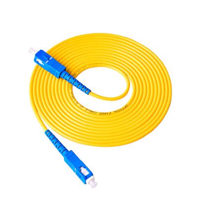 China SC-SC SM SX 3mm 20M 9/125um SC/PC Fiber Optic Patch Tie Up Jumper Cable Fiber Optic Fiber Optic Patch Cord for sale