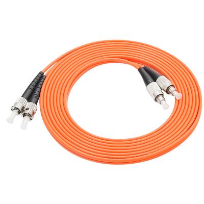 China FC to Fiber Optic Patch Cord Duplex Orange Multimode Jumper Fiber Optic Cable Patch Cord 62.5/125 Fiber FC Patch Cord for sale