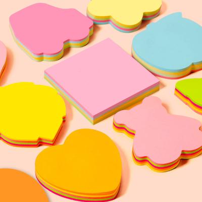 China Customized Self Adhesive Memo Pads Custom Sticky Notepad Shaped for sale