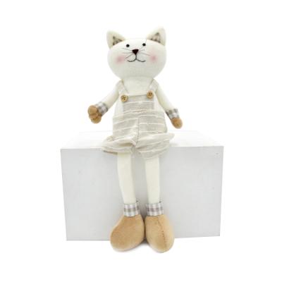 China Lovely Plush Cat Home Decor Cute Babysitter Figure Cartoon Kitty Cloth Product Custom Made High Quality Eco-friendly Shelf for sale