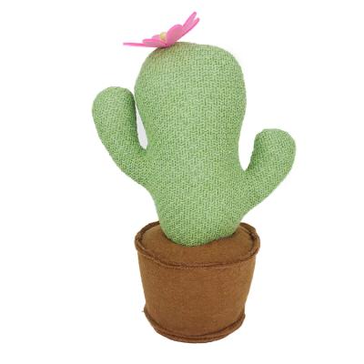 China Minimalist Green Home Decor Wholesale Handwork Craft Cute Soft Felt Cactus Soft Felt Cactus With Polyester Filling for sale