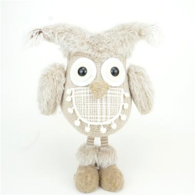 China Wholesale Cute Plush Modern Owl Ornaments Knitting Door Stops Stuffed Doorstopper for Home Decoration for sale