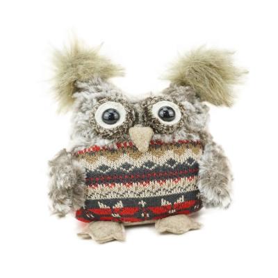 China Home Decoration for Kids Door Stopper Cloth Knitting Craft Owl Plush Owl Home Decor Lovely for Door Stopper for sale