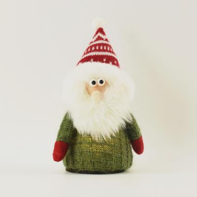 China Bulk Christmast Ornament Christmas Decorations 2021 New Arrivals Led Lit Glowing Green Gnome Christmas Decoration for sale