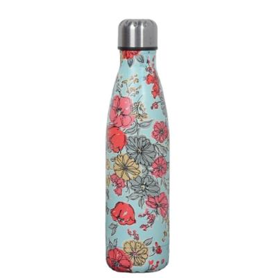 China Custom Business Logo Vacuum Insulated Double Wall Stainless Steel Thermos Cola Shape Water Bottle 1000ml for sale