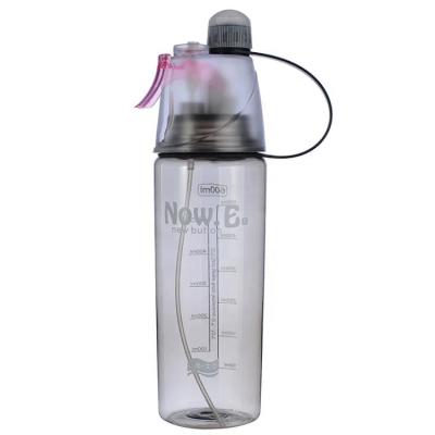 China Sustainable Lady Jogging Sports Continuous Multifunctional Water Bottle With Spray Mist Food Grade Water Bottle for sale