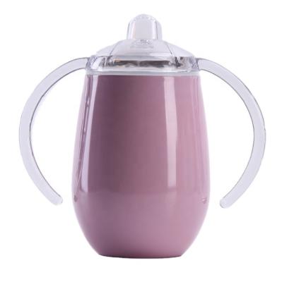 China 2021 Viable Kids / Baby Stainless Steel Milk Sippy Water Cup Bottle With Straw for sale