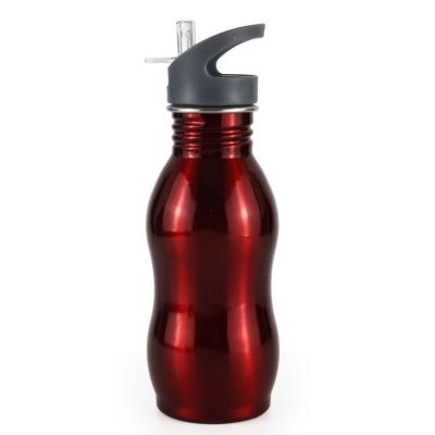 China Sustainable Portable Single Wall Stainless Steel Sport Water Bottle Thermos Flask With Custom Design for sale