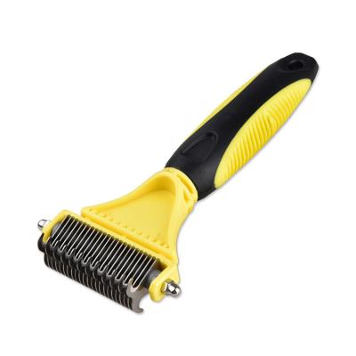 China Stocked Wholesale Pet Supplies Pet Cosmetics Stainless Steel Knotted Hair Removal Comb for sale