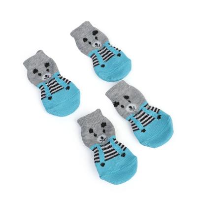 China Anti-Slip Sustainable Pet Knit Socks Pet Accessories Washable Pet Socks for sale