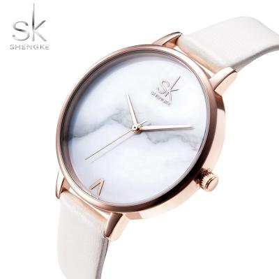 China Chronograph Fashion Women Watches Luxury Silver Leather Ladies Watch Unique Women Dress Clock Wristwatches for sale