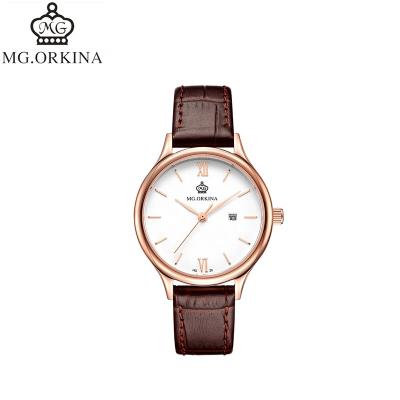 China Chronograph ORKINA Brand Luxury Top Clock Couple Wrist Watch Automatic Leather for sale