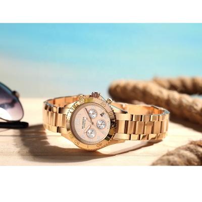 China Chronograph Rose Gold Business Men's Chronograph All Popular Stainless Steel Wristwatches for sale