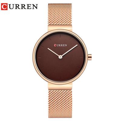 China Automatic Date CURREN Rose Gold Watch Ladies Creative Steel Women's Bracelet Watches Female Clock for sale