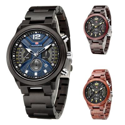 China Fashionable automatic date Kunhuang new style men's luminous watch multifunctional chronograph sports quartz watch for sale