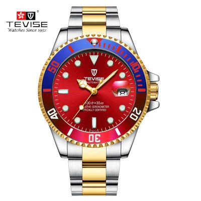 China Automatic date brand tevise brand stainless steel top mechanical watch men automatic luxury wristwatches for sale