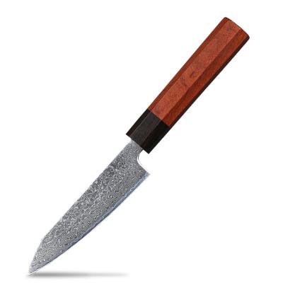 China Sustainable High Carbon Chef Utility Knife from Damascus with Rosewood Handle for sale