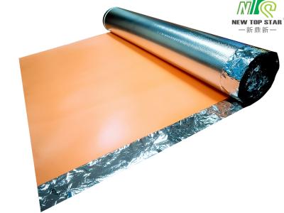 China Oranje Correcte Bewijsvloer Underlayment 60kg/M3, PE Film Verwarmde Vloer Underlayment Te koop