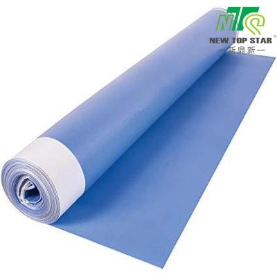 China Blue Flooring Vapor Barrier Low Density Dual Blue Polyethylene Foam Underlayment for sale