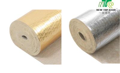 China De folie steunde Gelamineerde Hardhoutbevloering Underlayment Akoestische 3mm met Gouden Film Te koop